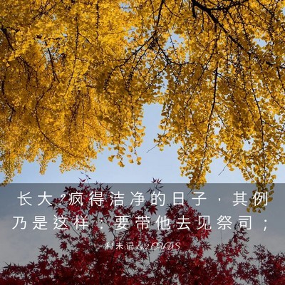 Picture 03 - 利 未 记 14:2 CUVS - 长 大 ? 疯 得 洁 净 的 日 子 ， 其 例 - Bible Verse Picture