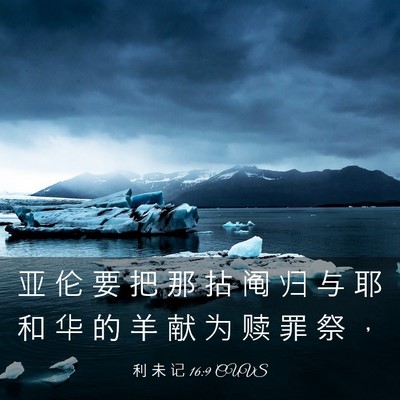 Picture 03 - 利 未 记 16:9 CUVS - 亚 伦 要 把 那 拈 阄 归 与 耶 和 华 - Bible Verse Picture