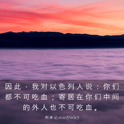 Picture 03 - 利 未 记 17:12 CUVS - 因 此 ， 我 对 以 色 列 人 说 ： 你 - Bible Verse Picture