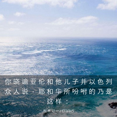 Picture 03 - 利 未 记 17:2 CUVS - 你 晓 谕 亚 伦 和 他 儿 子 并 以 色 - Bible Verse Picture