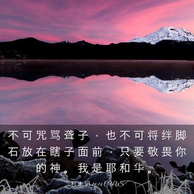 Picture 03 - 利 未 记 19:14 CUVS - 不 可 咒 骂 聋 子 ， 也 不 可 将 绊 - Bible Verse Picture