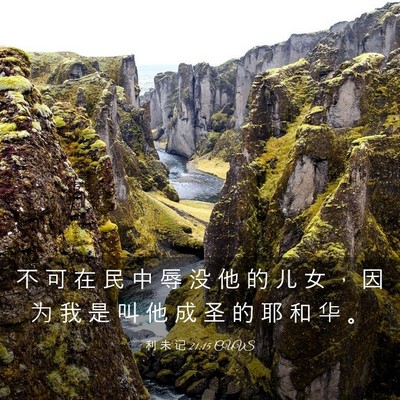 Picture 03 - 利 未 记 21:15 CUVS - 不 可 在 民 中 辱 没 他 的 儿 女 ， - Bible Verse Picture