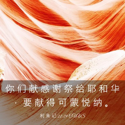 Picture 03 - 利 未 记 22:29 CUVS - 你 们 献 感 谢 祭 给 耶 和 华 ， 要 - Bible Verse Picture
