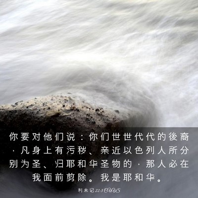 Picture 03 - 利 未 记 22:3 CUVS - 你 要 对 他 们 说 ： 你 们 世 世 代 - Bible Verse Picture