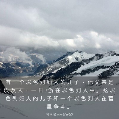 Picture 03 - 利 未 记 24:10 CUVS - 有 一 个 以 色 列 妇 人 的 儿 子 ， - Bible Verse Picture