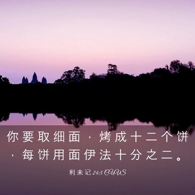 Picture 03 - 利 未 记 24:5 CUVS - 你 要 取 细 面 ， 烤 成 十 二 个 饼 - Bible Verse Picture