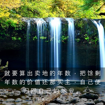 Picture 03 - 利 未 记 25:27 CUVS - 就 要 算 出 卖 地 的 年 数 ， 把 馀 - Bible Verse Picture
