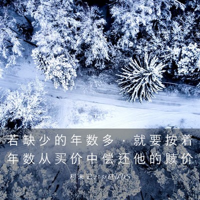 Picture 03 - 利 未 记 25:51 CUVS - 若 缺 少 的 年 数 多 ， 就 要 按 着 - Bible Verse Picture
