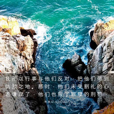 Picture 03 - 利 未 记 26:41 CUVS - 我 所 以 行 事 与 他 们 反 对 ， 把 - Bible Verse Picture