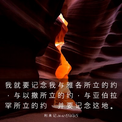 Picture 03 - 利 未 记 26:42 CUVS - 我 就 要 记 念 我 与 雅 各 所 立 的 - Bible Verse Picture