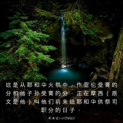 Picture 03 - 利 未 记 7:35 CUVS - 这 是 从 耶 和 华 火 祭 中 ， 作 亚 - Bible Verse Picture