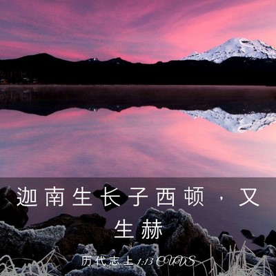 Picture 03 - 历 代 志 上 1:13 CUVS - 迦 南 生 长 子 西 顿 ， 又 生 - Bible Verse Picture