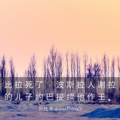 Picture 03 - 历 代 志 上 1:44 CUVS - 比 拉 死 了 ， 波 斯 拉 人 谢 拉 的 - Bible Verse Picture