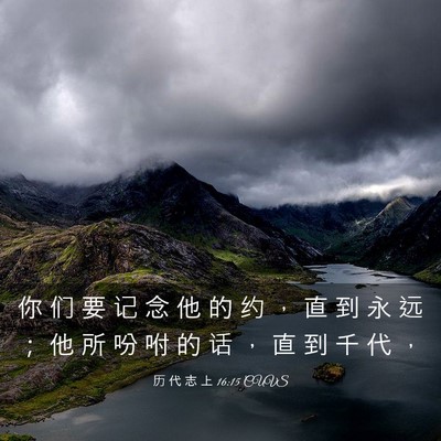Picture 03 - 历 代 志 上 16:15 CUVS - 你 们 要 记 念 他 的 约 ， 直 到 永 - Bible Verse Picture