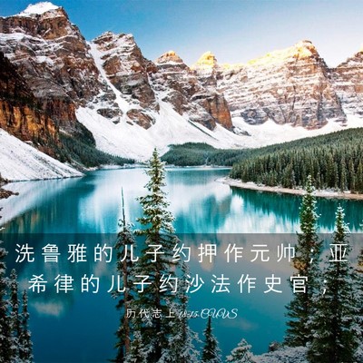 Picture 03 - 历 代 志 上 18:15 CUVS - 洗 鲁 雅 的 儿 子 约 押 作 元 帅 ； - Bible Verse Picture