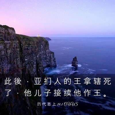 Picture 03 - 历 代 志 上 19:1 CUVS - 此 後 ， 亚 扪 人 的 王 拿 辖 死 了 - Bible Verse Picture