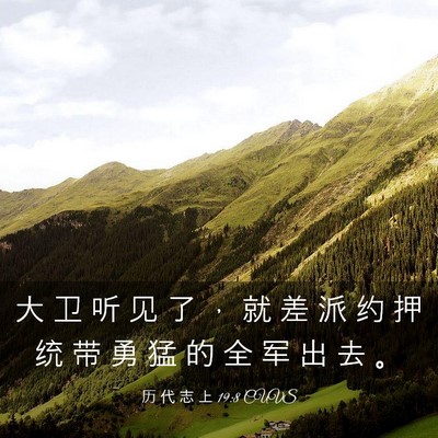 Picture 03 - 历 代 志 上 19:8 CUVS - 大 卫 听 见 了 ， 就 差 派 约 押 统 - Bible Verse Picture
