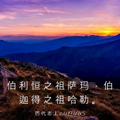 Picture 03 - 历 代 志 上 2:51 CUVS - 伯 利 恒 之 祖 萨 玛 ， 伯 迦 得 之 - Bible Verse Picture