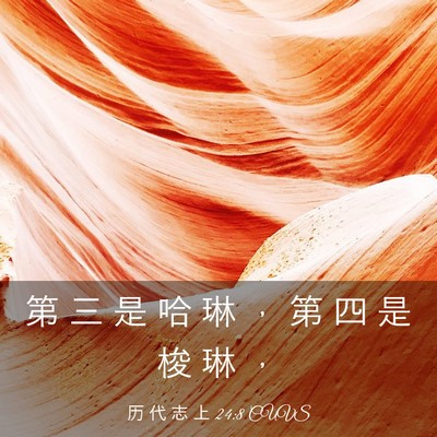 Picture 03 - 历 代 志 上 24:8 CUVS - 第 三 是 哈 琳 ， 第 四 是 梭 琳 - Bible Verse Picture