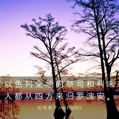Picture 03 - 历 代 志 下 11:13 CUVS - 以 色 列 全 地 的 祭 司 和 利 未 人 - Bible Verse Picture