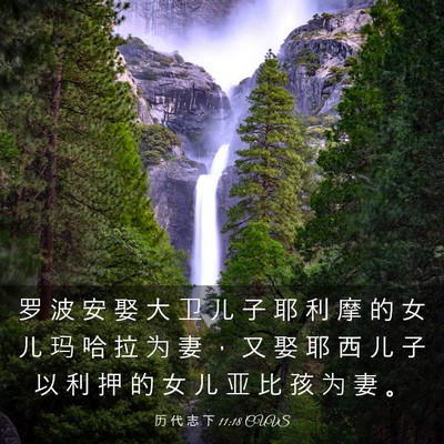 Picture 03 - 历 代 志 下 11:18 CUVS - 罗 波 安 娶 大 卫 儿 子 耶 利 摩 的 - Bible Verse Picture