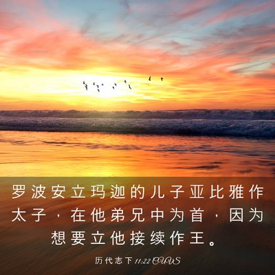 Picture 03 - 历 代 志 下 11:22 CUVS - 罗 波 安 立 玛 迦 的 儿 子 亚 比 雅 - Bible Verse Picture