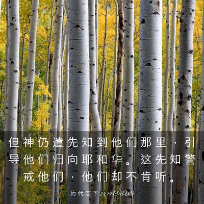 Picture 03 - 历 代 志 下 24:19 CUVS - 但 神 仍 遣 先 知 到 他 们 那 里 ， - Bible Verse Picture