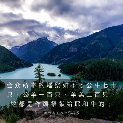 Picture 03 - 历 代 志 下 29:32 CUVS - 会 众 所 奉 的 燔 祭 如 下 ： 公 牛 - Bible Verse Picture