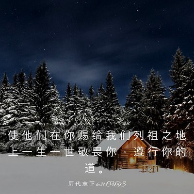 Picture 03 - 历 代 志 下 6:31 CUVS - 使 他 们 在 你 赐 给 我 们 列 祖 之 - Bible Verse Picture