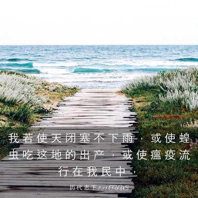 Picture 03 - 历 代 志 下 7:13 CUVS - 我 若 使 天 闭 塞 不 下 雨 ， 或 使 - Bible Verse Picture