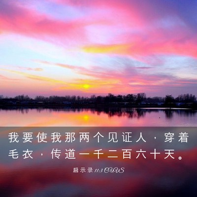 Picture 03 - 启 示 录 11:3 CUVS - 我 要 使 我 那 两 个 见 证 人 ， 穿 - Bible Verse Picture