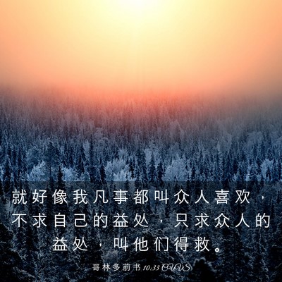 Picture 03 - 哥 林 多 前 书 10:33 CUVS - 就 好 像 我 凡 事 都 叫 众 人 喜 欢 - Bible Verse Picture