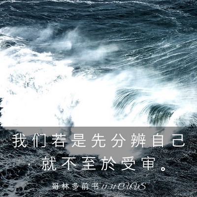 Picture 03 - 哥 林 多 前 书 11:31 CUVS - 我 们 若 是 先 分 辨 自 己 ， 就 不 - Bible Verse Picture