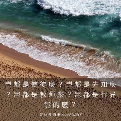 Picture 03 - 哥 林 多 前 书 12:29 CUVS - 岂 都 是 使 徒 麽 ？ 岂 都 是 先 知 - Bible Verse Picture
