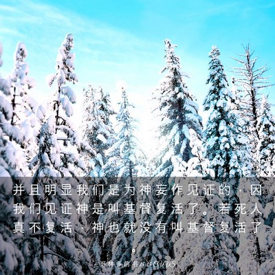 Picture 03 - 哥 林 多 前 书 15:15 CUVS - 并 且 明 显 我 们 是 为 神 妄 作 见 - Bible Verse Picture