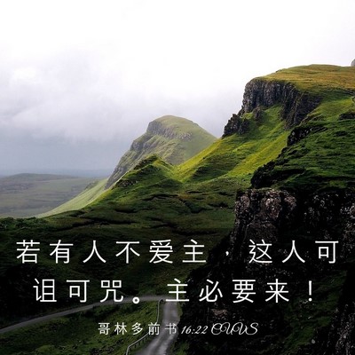 Picture 03 - 哥 林 多 前 书 16:22 CUVS - 若 有 人 不 爱 主 ， 这 人 可 诅 可 - Bible Verse Picture