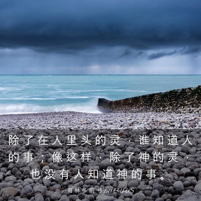 Picture 03 - 哥 林 多 前 书 2:11 CUVS - 除 了 在 人 里 头 的 灵 ， 谁 知 道 - Bible Verse Picture
