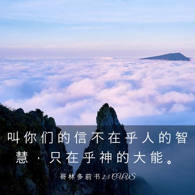 Picture 03 - 哥 林 多 前 书 2:5 CUVS - 叫 你 们 的 信 不 在 乎 人 的 智 慧 - Bible Verse Picture