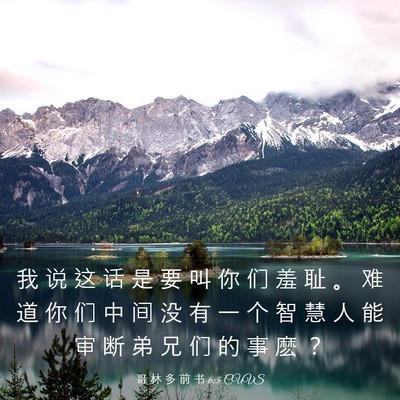 Picture 03 - 哥 林 多 前 书 6:5 CUVS - 我 说 这 话 是 要 叫 你 们 羞 耻 。 - Bible Verse Picture