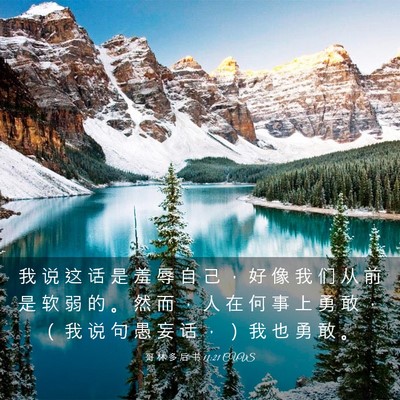 Picture 03 - 哥 林 多 后 书 11:21 CUVS - 我 说 这 话 是 羞 辱 自 己 ， 好 像 - Bible Verse Picture