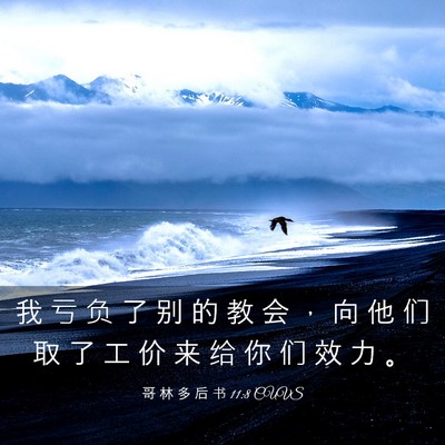 Picture 03 - 哥 林 多 后 书 11:8 CUVS - 我 亏 负 了 别 的 教 会 ， 向 他 们 - Bible Verse Picture