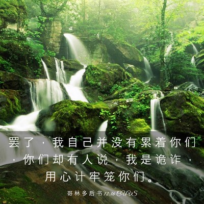 Picture 03 - 哥 林 多 后 书 12:16 CUVS - 罢 了 ， 我 自 己 并 没 有 累 着 你 - Bible Verse Picture