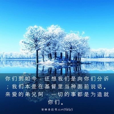 Picture 03 - 哥 林 多 后 书 12:19 CUVS - 你 们 到 如 今 ， 还 想 我 们 是 向 - Bible Verse Picture