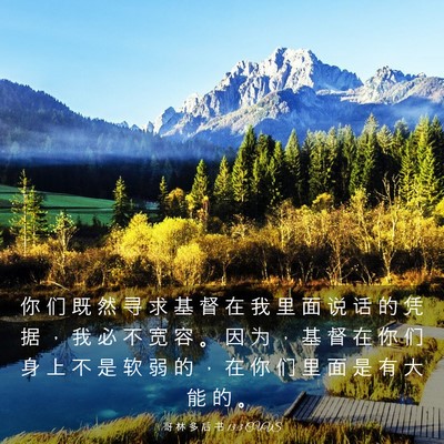 Picture 03 - 哥 林 多 后 书 13:3 CUVS - 你 们 既 然 寻 求 基 督 在 我 里 面 - Bible Verse Picture