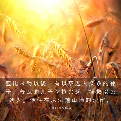 Picture 03 - 士 师 记 10:1 CUVS - 亚 比 米 勒 以 後 ， 有 以 萨 迦 人 - Bible Verse Picture