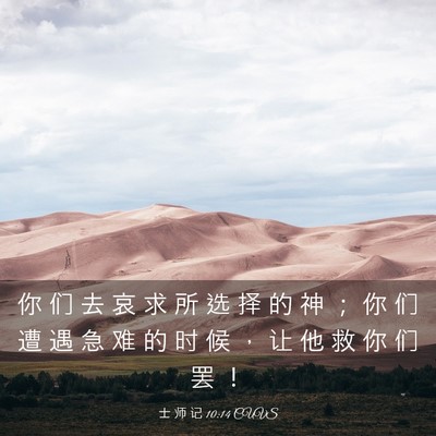 Picture 03 - 士 师 记 10:14 CUVS - 你 们 去 哀 求 所 选 择 的 神 ； 你 - Bible Verse Picture