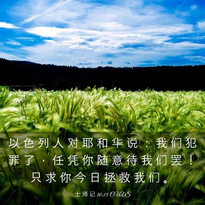 Picture 03 - 士 师 记 10:15 CUVS - 以 色 列 人 对 耶 和 华 说 ： 我 们 - Bible Verse Picture