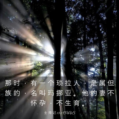 Picture 03 - 士 师 记 13:2 CUVS - 那 时 ， 有 一 个 琐 拉 人 ， 是 属 - Bible Verse Picture