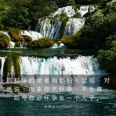 Picture 03 - 士 师 记 13:3 CUVS - 耶 和 华 的 使 者 向 那 妇 人 显 现 - Bible Verse Picture