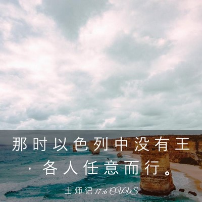 Picture 03 - 士 师 记 17:6 CUVS - 那 时 以 色 列 中 没 有 王 ， 各 人 - Bible Verse Picture